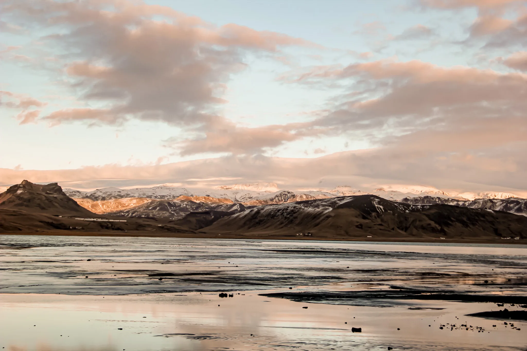 Road reflections. South Coast of Iceland