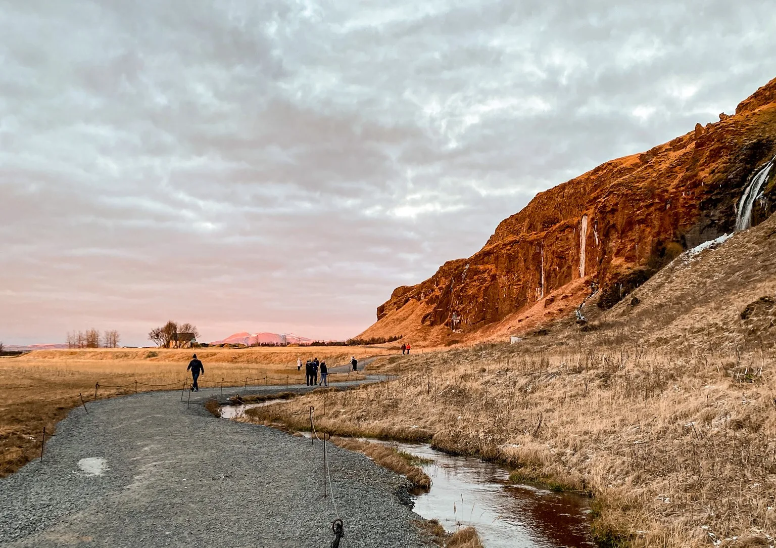 The south coast of Iceland road trip, Sunset at Seljalandsfoss